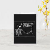 Humerus Skeleton - Fun Halloween Uni Karte (Gelbe Blume)