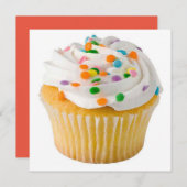 Humige Cupcake beliebt Einladung (Vorne/Hinten)