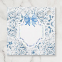 Humingbird Toile Favor Card