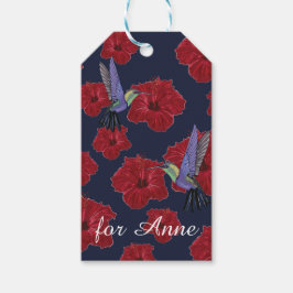 Humingbirds Hibiskus Floral Art Custom Geschenkanhänger
