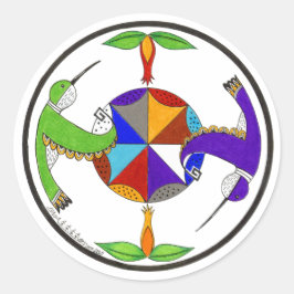 Humingvögel 1 runder aufkleber