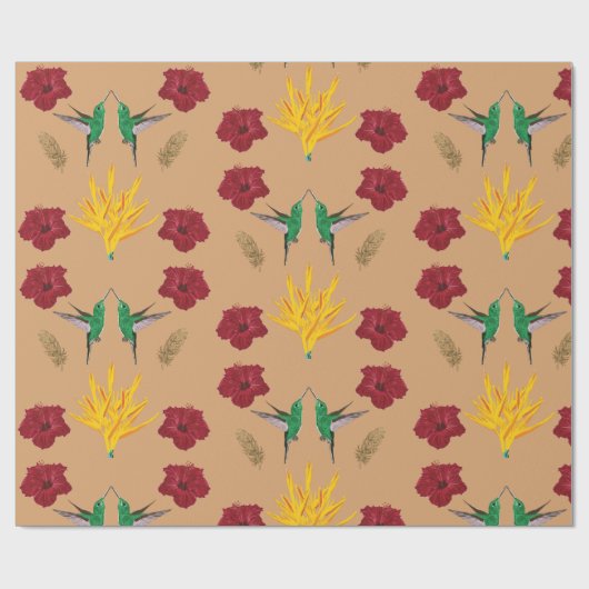 Humingvögel-Inspiration Geschenkpapier (Flach)