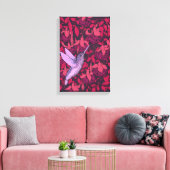 Humingvogel und Fuchsienviolett Leinwanddruck (Insitu (Wohnzimmer))
