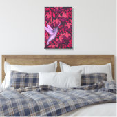 Humingvogel und Fuchsienviolett Leinwanddruck (Insitu (Schlafzimmer))