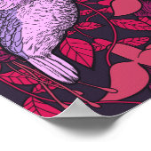Humingvogel und Fuchsienviolett Poster (Ecke)