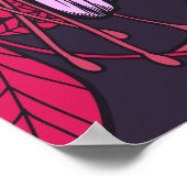 Humingvogel und Fuchsienviolett Poster (Ecke)