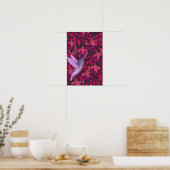 Humingvogel und Fuchsienviolett Poster (Küche)