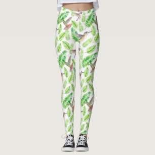Humingvögel und tropische Blätter Leggings