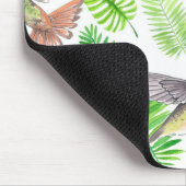 Humingvögel und tropische Blätter Mousepad (Ecke)