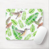 Humingvögel und tropische Blätter Mousepad (Mit Mouse)