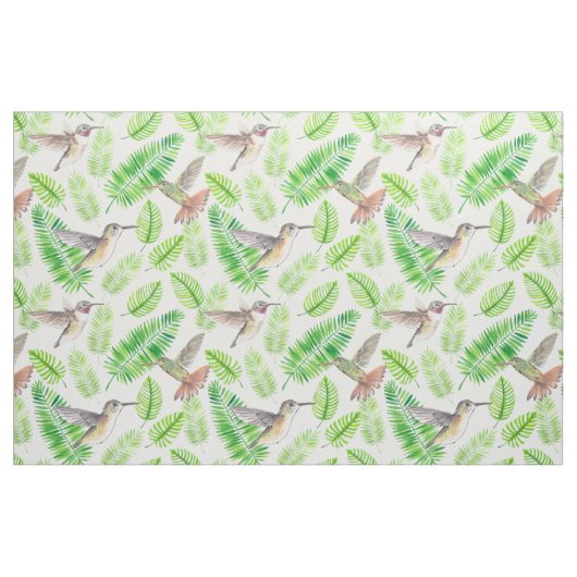 Humingvögel und tropische Blätter Stoff (Fat Quarter (45,7 x 55,9 cm))