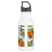 Humingvögel und tropisches Bouquet Edelstahlflasche (Rückseite)