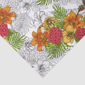 Humingvögel und tropisches Bouquet Seidenpapier (Ausschnitt)