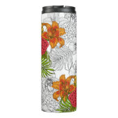 Humingvögel und tropisches Bouquet Thermosbecher (Rückseite)