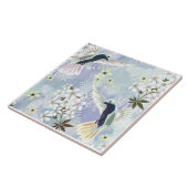 Humingvogel und weiße Blume Fliese (Seite)