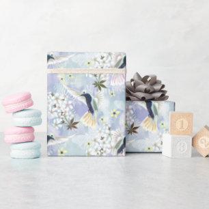 Humingvogel und weiße Blume Geschenkpapier