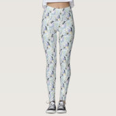 Humingvogel und weiße Blume Leggings (Vorderseite)
