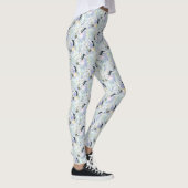 Humingvogel und weiße Blume Leggings (Rechts)