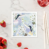 Humingvogel und weiße Blume Serviette (Beispiel)