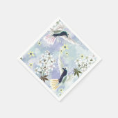 Humingvogel und weiße Blume Serviette (Ecke)