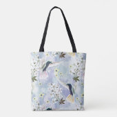 Humingvogel und weiße Blume Tasche (Rückseite)