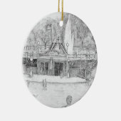 Humiston Pool vor Springbrunnen entfernt Ornament (Rechts)