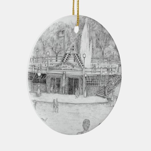 Humiston Pool vor Springbrunnen entfernt Ornament (Rechts)