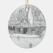 Humiston Pool vor Springbrunnen entfernt Ornament (Links)