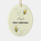 Humle Custom First Christmas Keramik Ornament (Rechts)