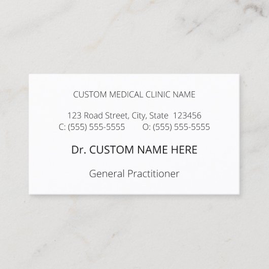 Humle und Minimalistische Visitenkarte (Vorderseite)