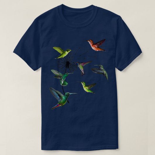 Hummbingbird Dandelion Humminbird Hummingbird Bird T-Shirt (Design vorne)