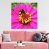 Hummel am Arbeitsplatz Leinwanddruck (Insitu (Wohnzimmer))