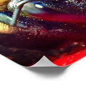 Hummel auf Blume Fotografie Wanddekoration Print Poster (Ecke)