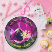 Hummel auf Blume Natur Personalisiertes Party Pappteller (Party)