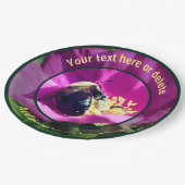 Hummel auf Blume Natur Personalisiertes Party Pappteller (Schrägansicht)