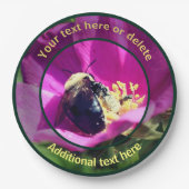 Hummel auf Blume Natur Personalisiertes Party Pappteller (Vorderseite)