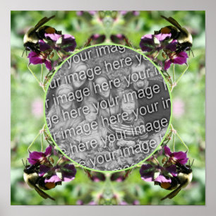 Hummel auf Blume Rahmen erstellen Sie Ihr eigenes  Poster