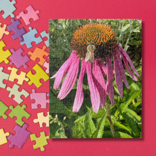Hummel auf Blumenfoto, Benutzerdefinierte süße Nat Puzzle