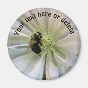 Hummel auf Clematis-Blüte Personalisiert Magnet