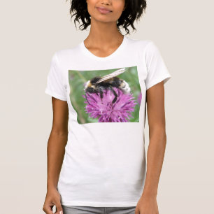 Hummel auf einem Thistle Ladys T-Shirt