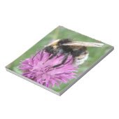 Hummel auf einem Thistle Notepad Notizblock (Rotiert)
