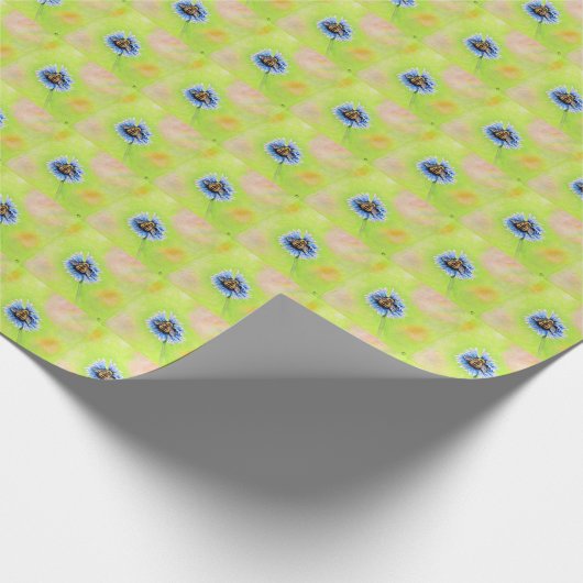 Hummel auf einer Blume Malerei Geschenkpapier (Ecke)