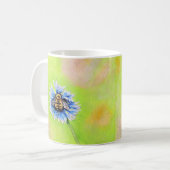 Hummel auf einer Blume Malerei Kaffeetasse (Vorderseite Links)