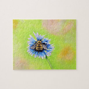 Hummel auf einer Blume Malerei Puzzle