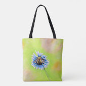 Hummel auf einer Blume Malerei Tasche (Rückseite)