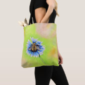 Hummel auf einer Blume Malerei Tasche (Von Nahem)