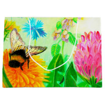 Hummel auf einer Dandelion-Blume-Illustration