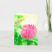 Hummel auf einer Dandelion-Blume-Illustration Karte (Rückseite)