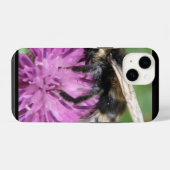 Hummel auf einer Distel iPhone Hülle (Rückseite (Horizontal))