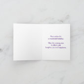 Hummel auf einer rosafarbenen Blume Glücklich Gebu Karte (Innenseite)